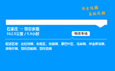 石家莊到鄂爾多斯物流專線-專業(yè)承攬石家莊至鄂爾多斯貨運-保證時效